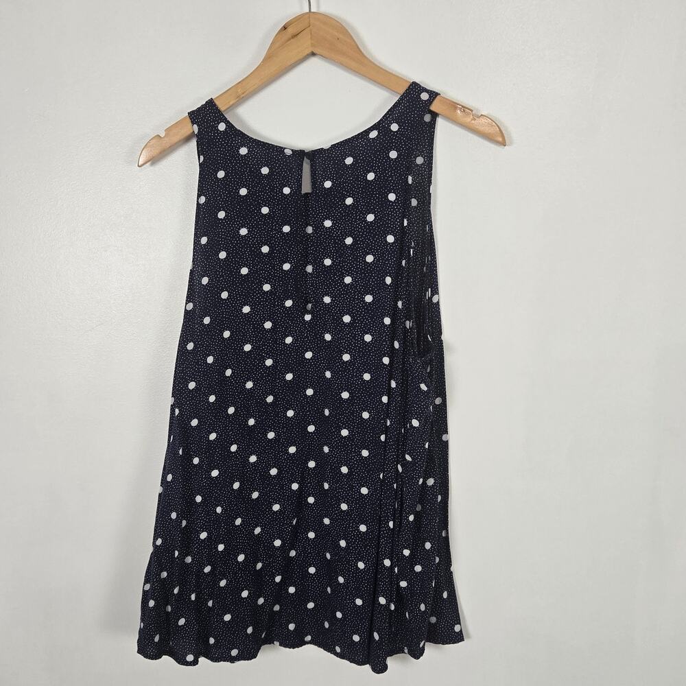 Old Navy XL blue polka dot tank - Picture 2 of 4